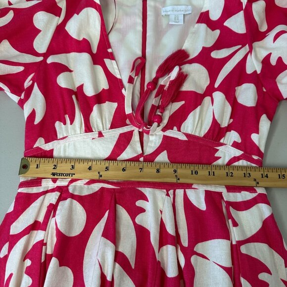 House of Harlow 1960 Mini Dress Size 6 Pink Linen Blend - Picture 8 of 10